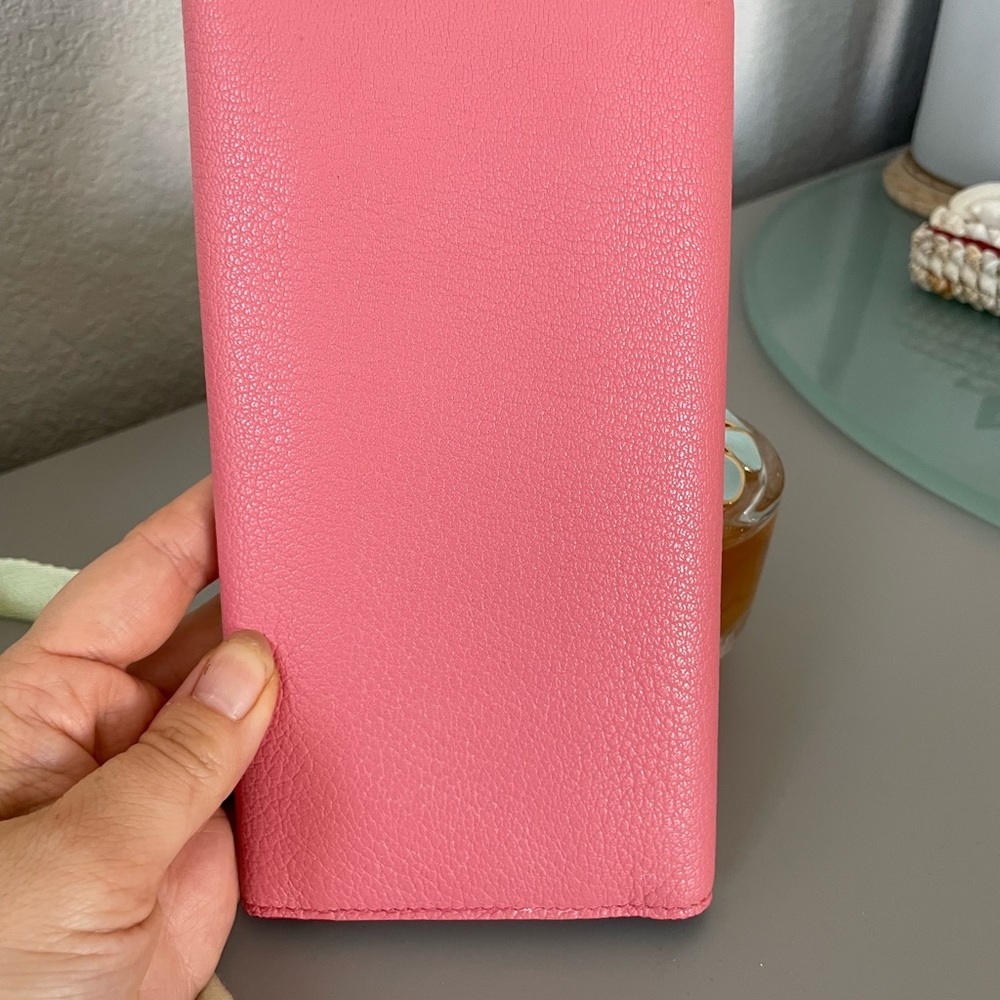 Like New Burberry D Ring Continental Long Wallet Pink - Picture 3 of 8